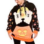 Mickey & Minnie Floral Ghost Glow Unisex Hoodie, , hi-res view 1